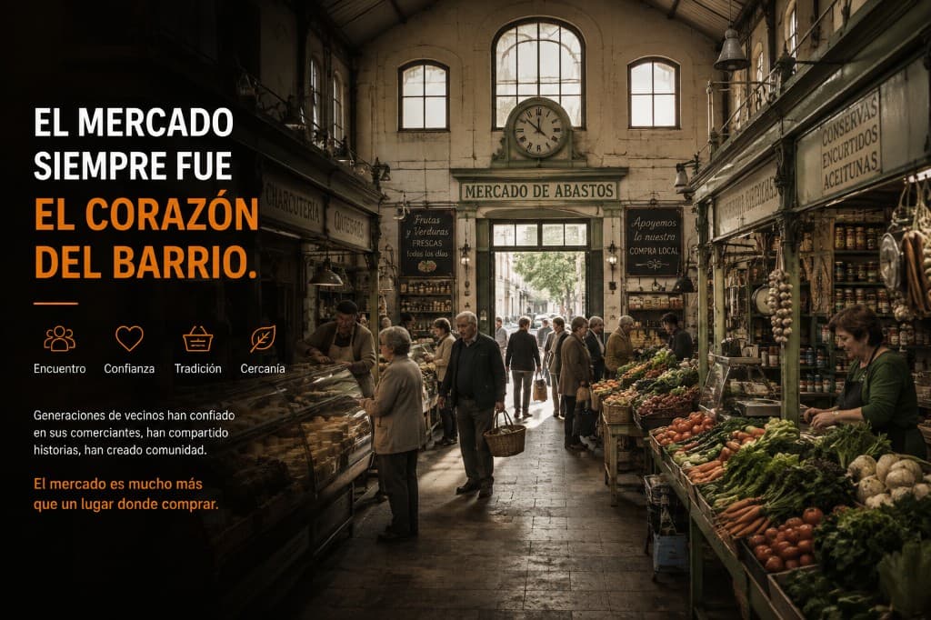 El mercado siempre fue el corazón del barrio: encuentro, confianza, tradición y cercanía